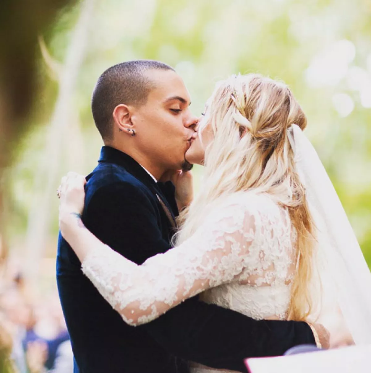 Fue en agosto del año pasado, cuando Ashlee y Evan se casaron.