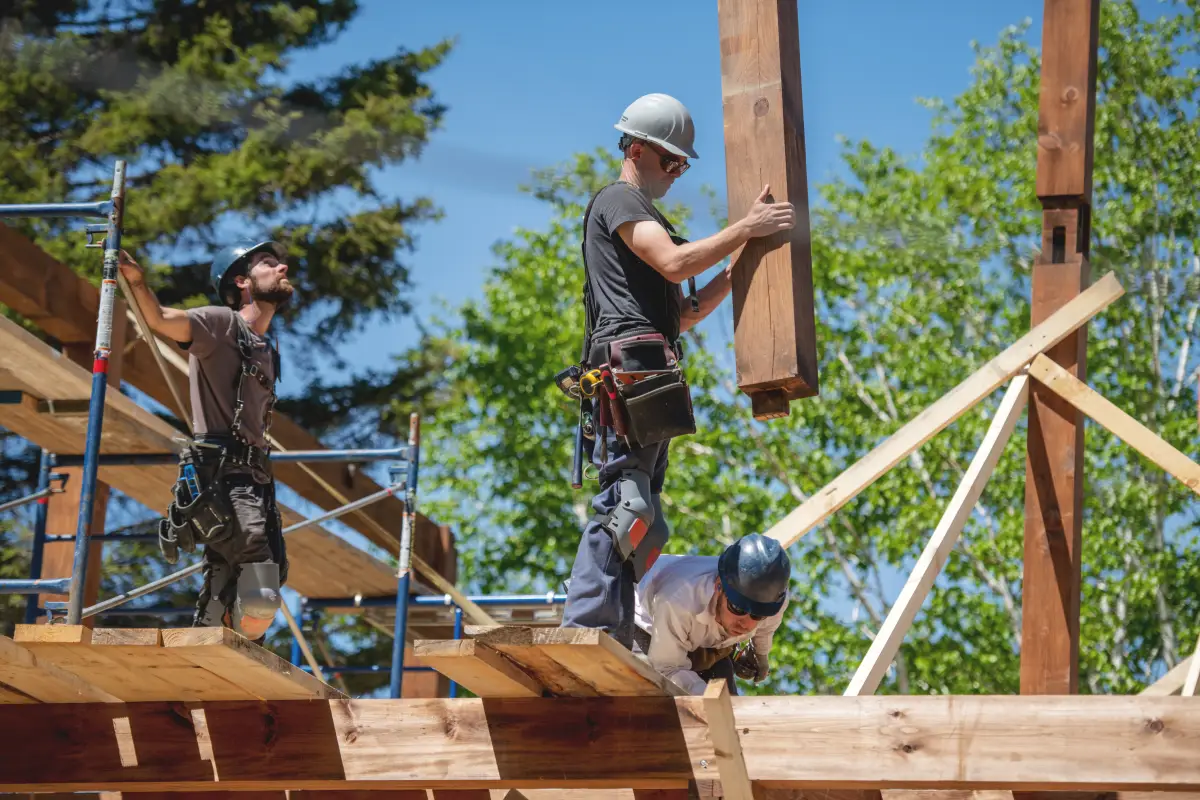 trabajadores de construcción