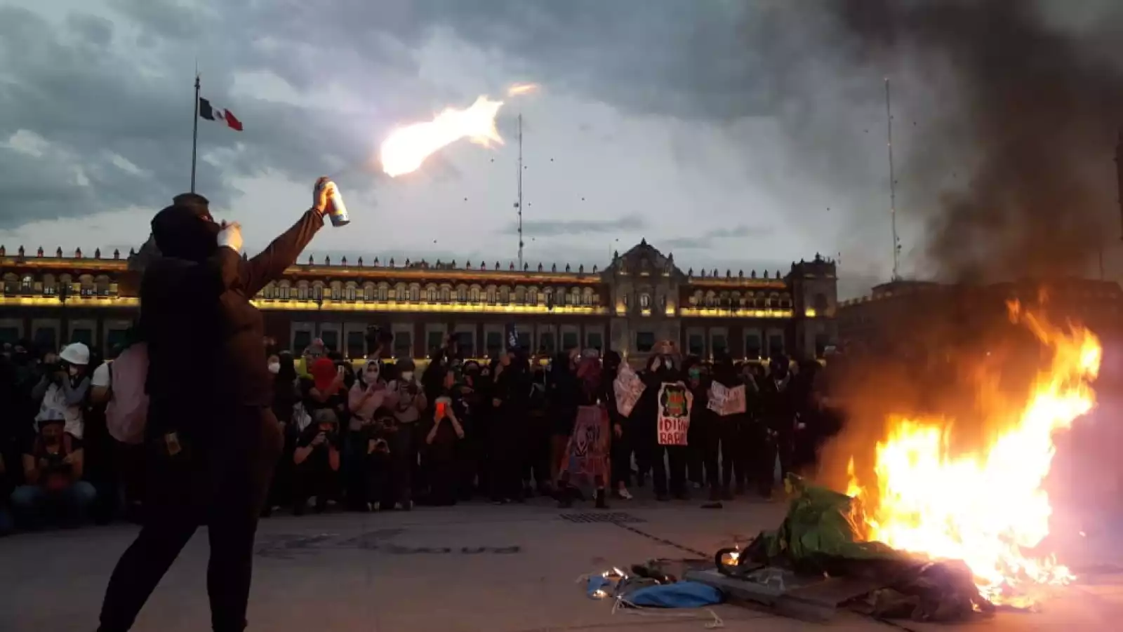 Reclamo en el Zócalo
