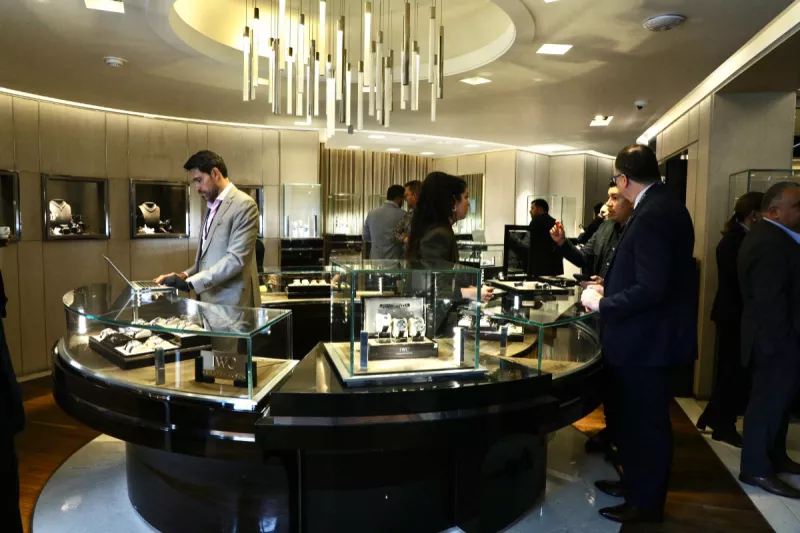 Foto de una boutique exclusiva de Berger en CDMX con piezas de joyería en exhibición.