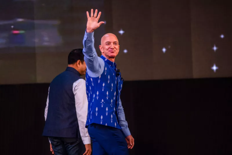 Amazon CEO Jeff Bezos Attends Amazon's Annual Smbhav Event In Delhi