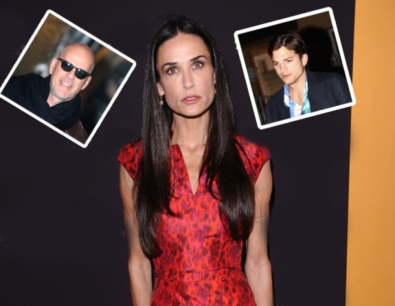 Demi Moore recibió la visita de sus ex parejas.
