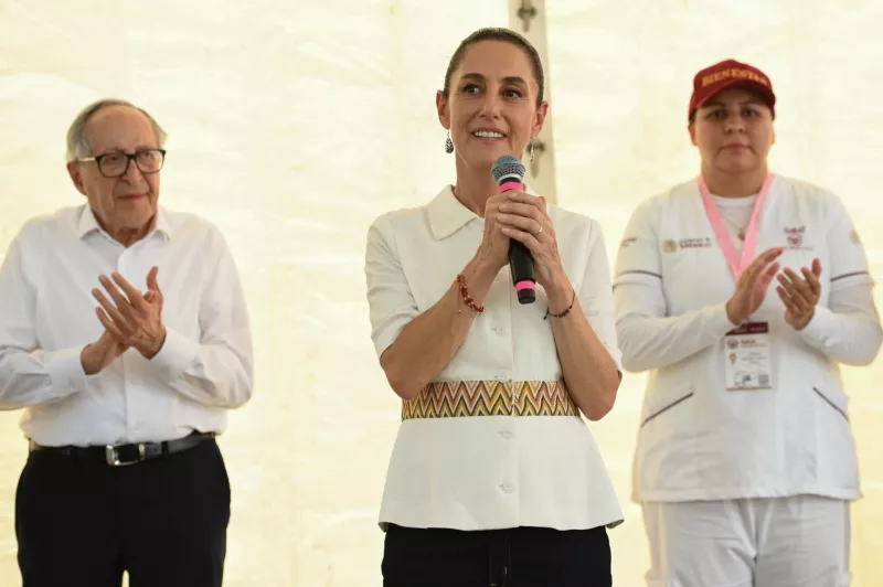 La presidenta Claudia Sheinbaum supervisó avances en el Hospital General IMSS-Bienestar. Ciudad Madero, Tamaulipas.