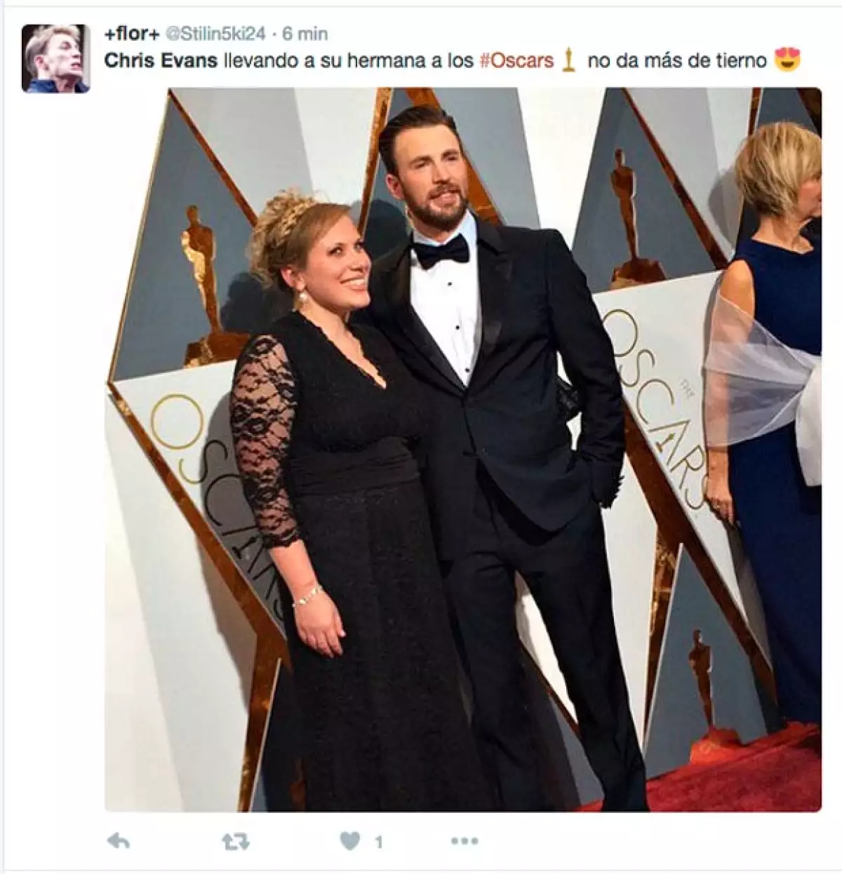 Sin embargo, los fans del actor no pararon de halagar la acción del actor de llevar a su hermana.