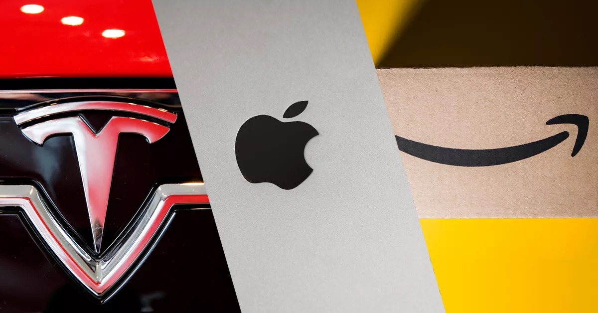 Apple, Tesla y Amazon