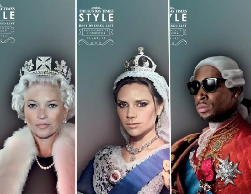 La revista Style de The Sunday Times eligió a las personalidades mejor vestidas del 2013 y, literal, les montó la corona, pues puso sus rostros sobre los cuerpos de emblemáticos miembros de la realeza