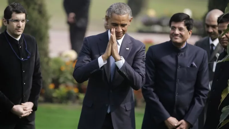 Barack Obama Mahatma Ghandi memorial