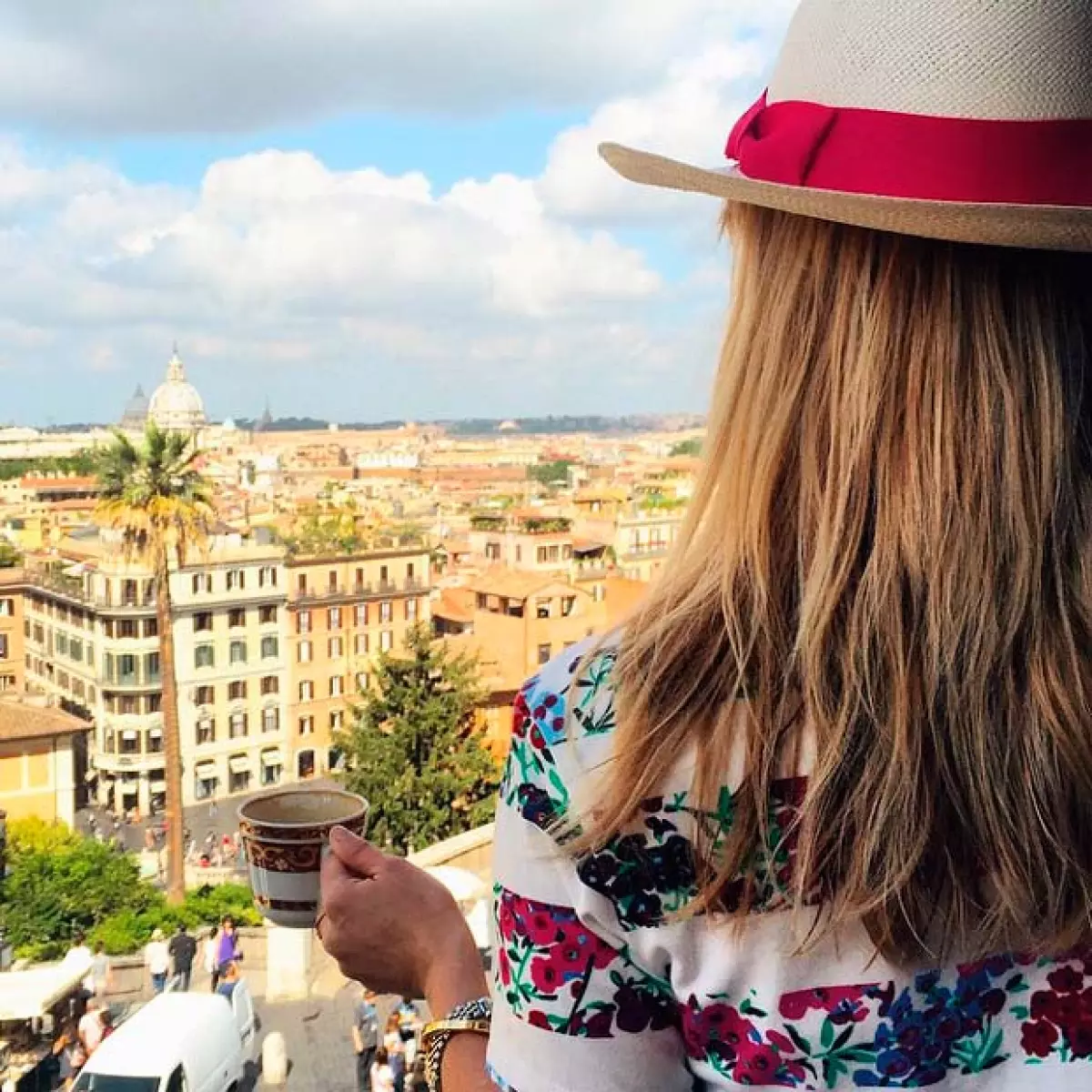 Al lado de su hija, Reese ha disfrutado de los bellos paisajes y comida que Roma tiene por ofrecer.