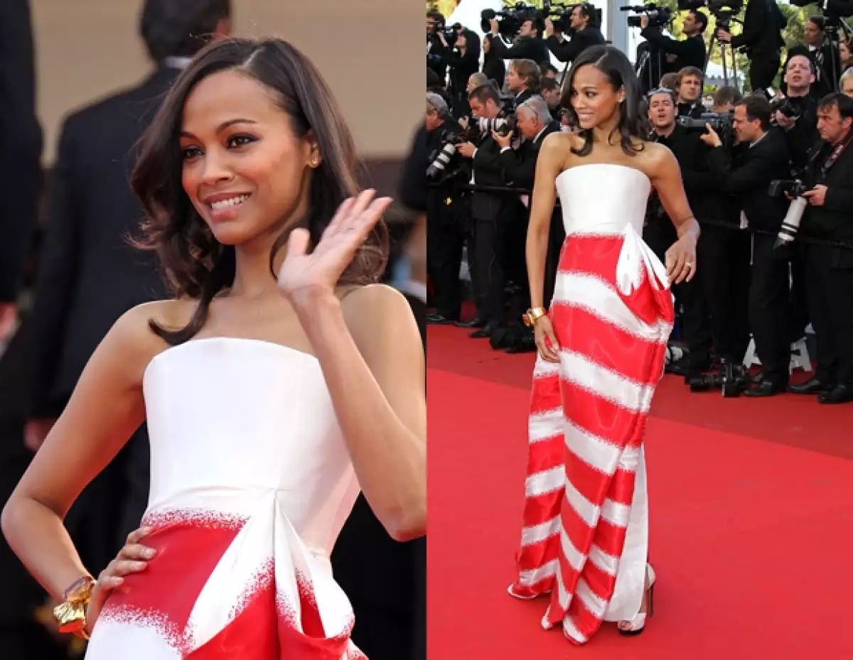 Zoe Saldana en Armani Privé.