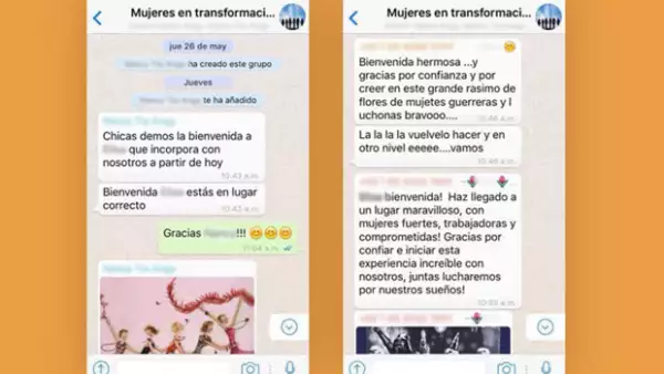La bienvenida. Uno de los principios de este esquema es tratar con respeto, amor y cariño a las mujeres que entran. Pero esto se acaba si ellas deciden no participar.