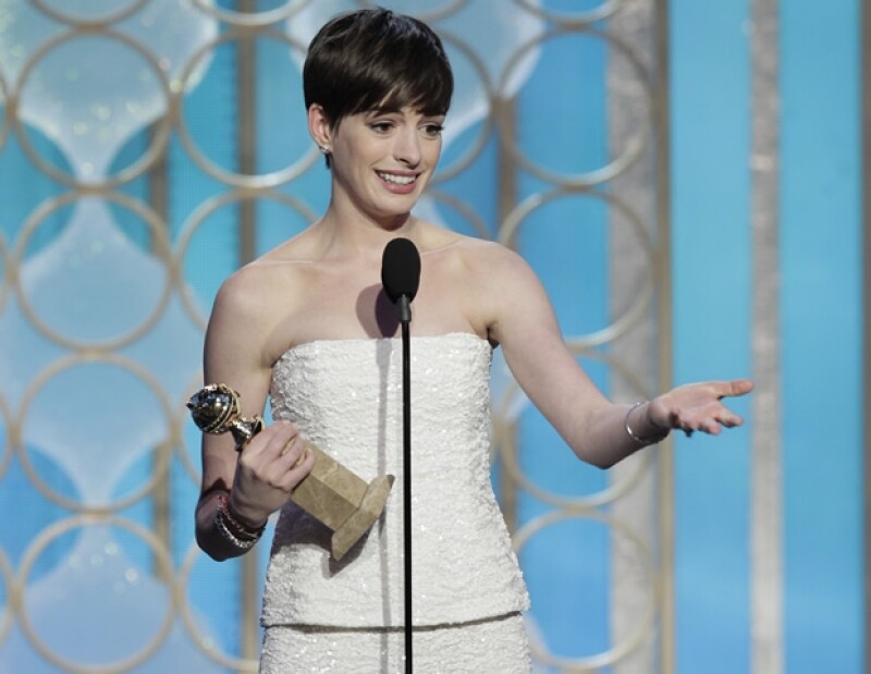 Anne Hathaway ganó como Mejor Actriz en un Musical.