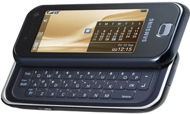 El teléfono F700 de Samsung fue rechazado como evidencia en el juicio. (Foto tomada de tech.fortune.cnn.com)