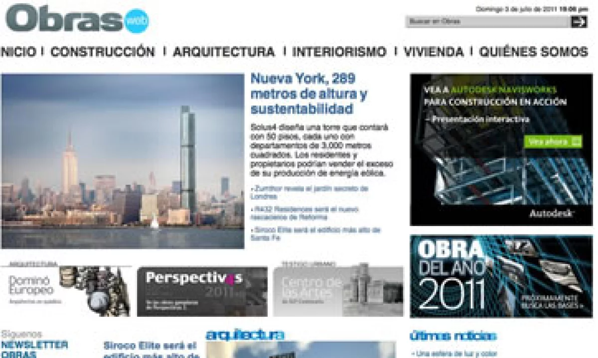 El nuevo espacio de Obras en la web tiene cuatro canales informativos: arquitectura, construcción, interiorismo y vivienda. (Foto: Especial)