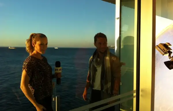 Aquí cuando entrevistó a Diego Torres.
