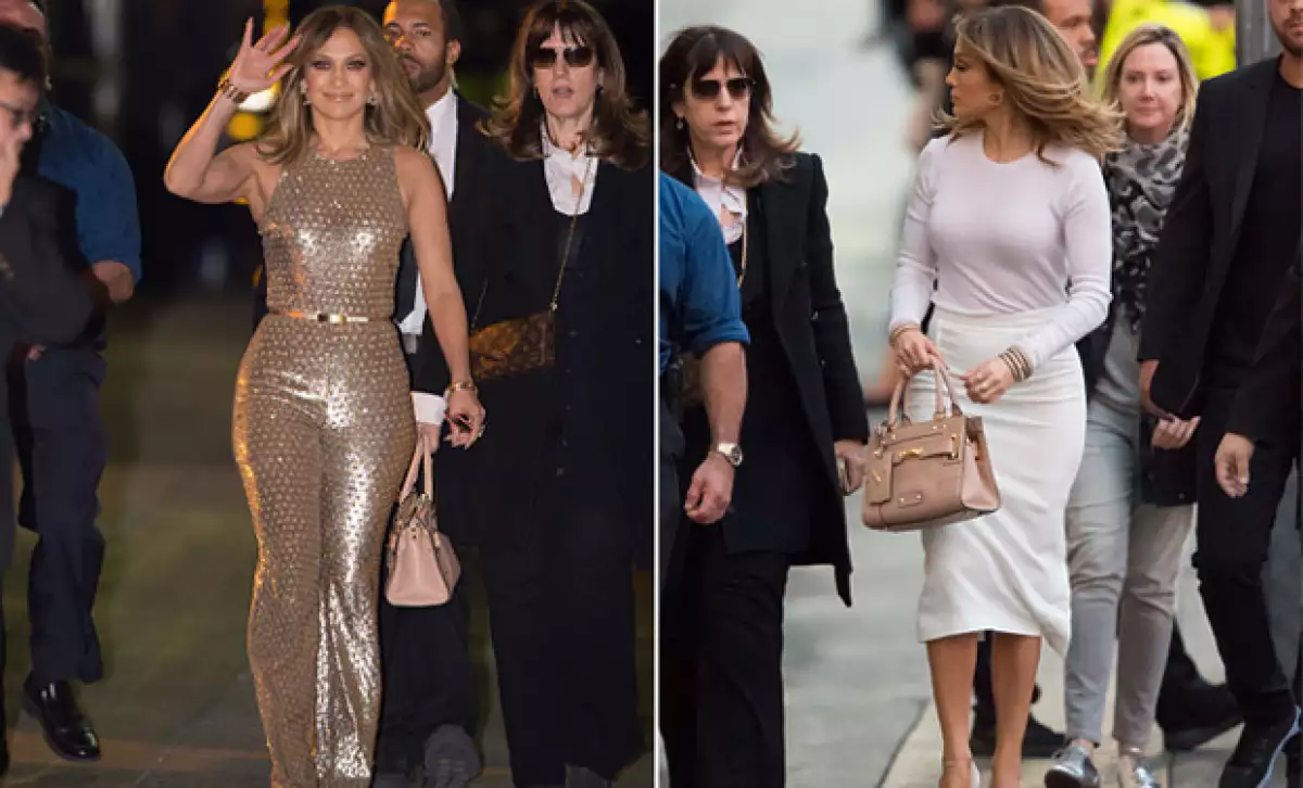 JLo luce con mucho estilo utilizando lo que sea.