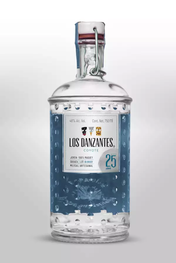 Mezcal artesanal Los Danzantes Coyote 25 aniversario