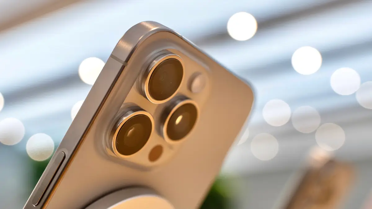 Parte posterior del iPhone 15.