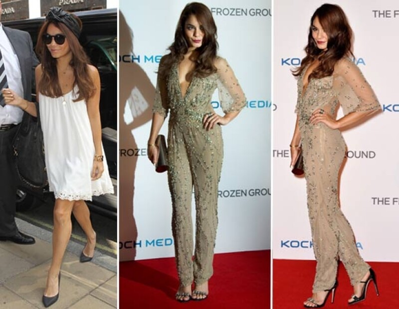 Vanessa eligió un outfit freco y juvenil para ir de compras, para más tarde dar cátedra de elegancia con un jumpsuit transparente.