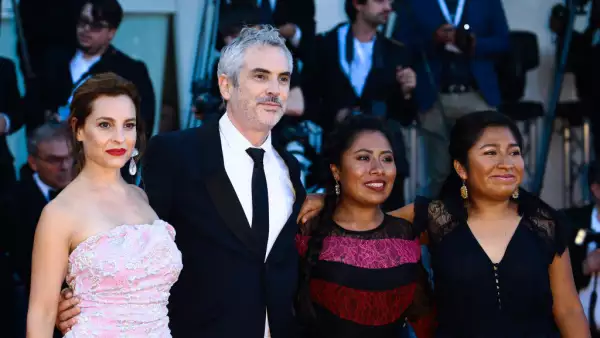 Marina de Tavira, Alfonso Cuarón, Yalitza Aparicio and Nancy García