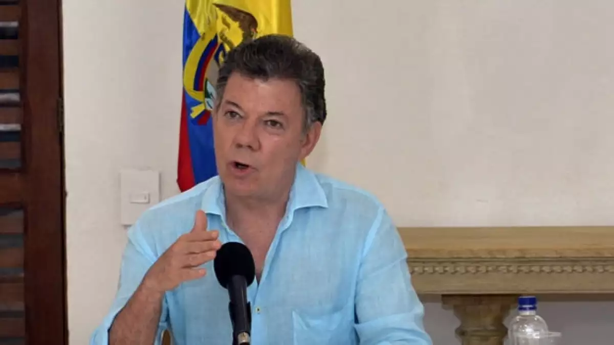 El presidente de Colombia Juan Manuel Santos durante un evento en Cartagena en el que pidió a la guerrilla que detenga las agresiones