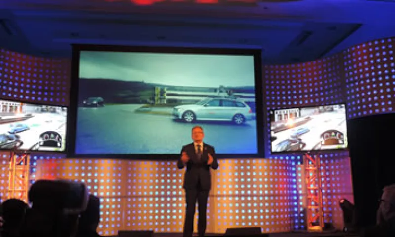Werner Struth presentó el sensor en el marco de la feria tecnológica CES 2014. (Foto: Luis Estrada)