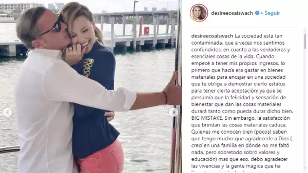Luis Miguel y Desirée Ortiz Salswach en pleno romance