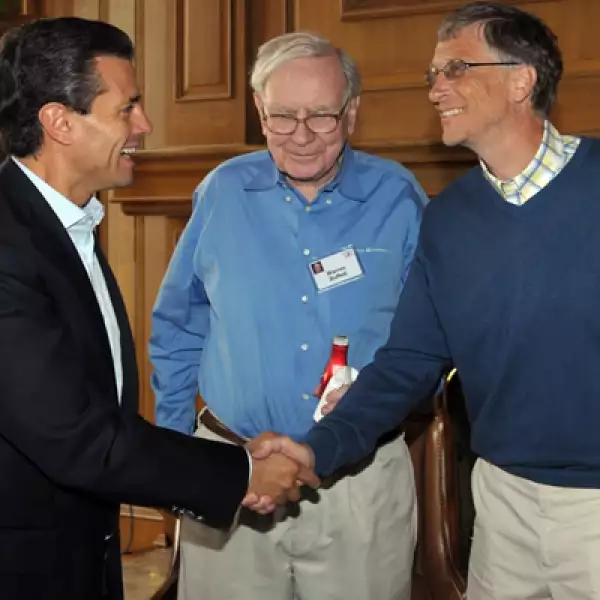 Peña Nieto se reunió con los empresarios Bill Gates y Warren Buffett, luego de su participación en la conferencia empresarial de Sun Valley.