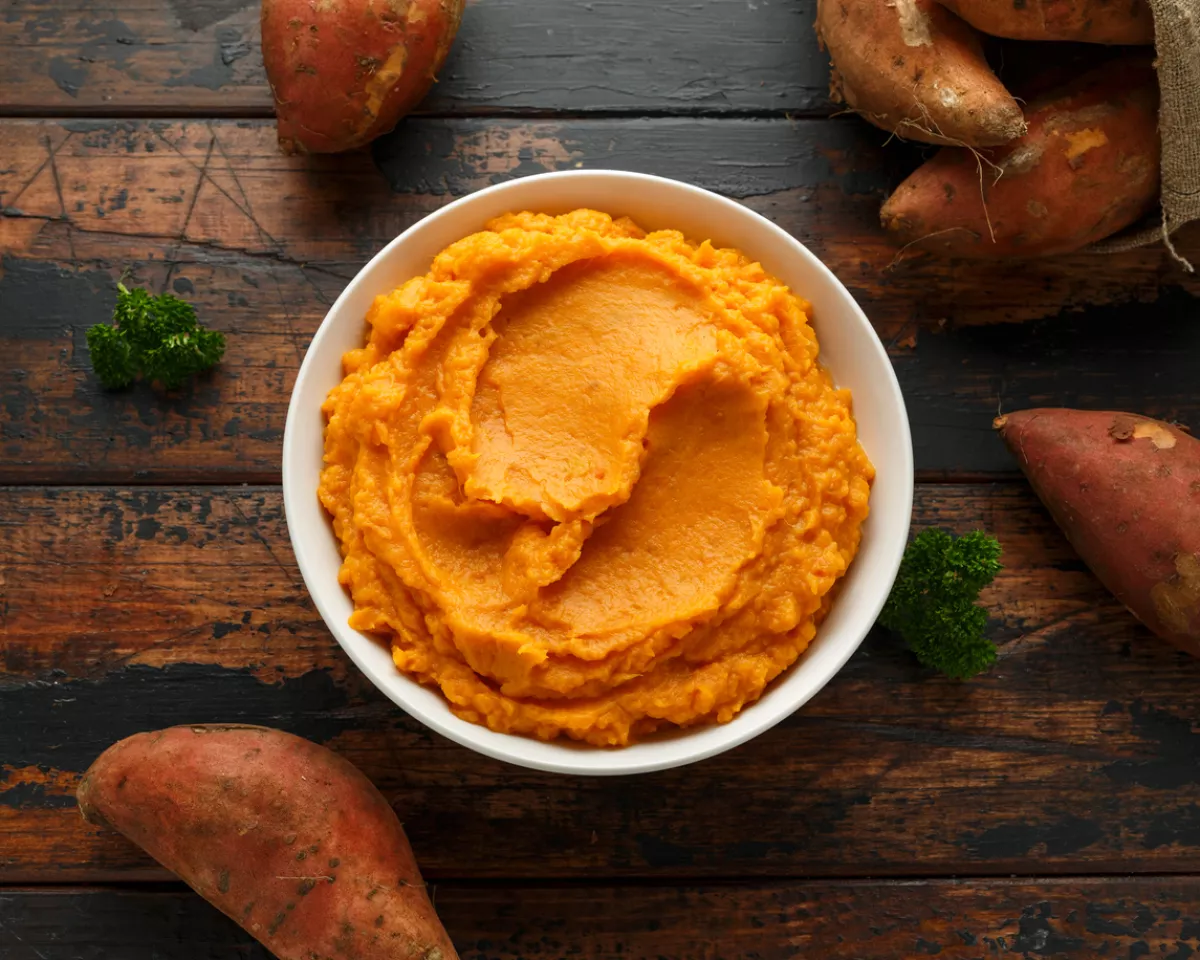 Puré de camote, el complemento perfecto 
