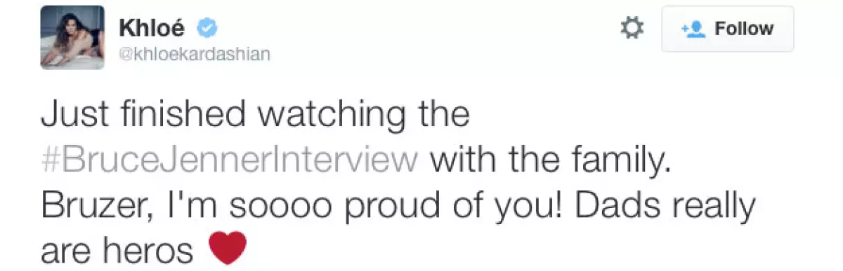 Khloe aseguró que su papá es un héroe.
