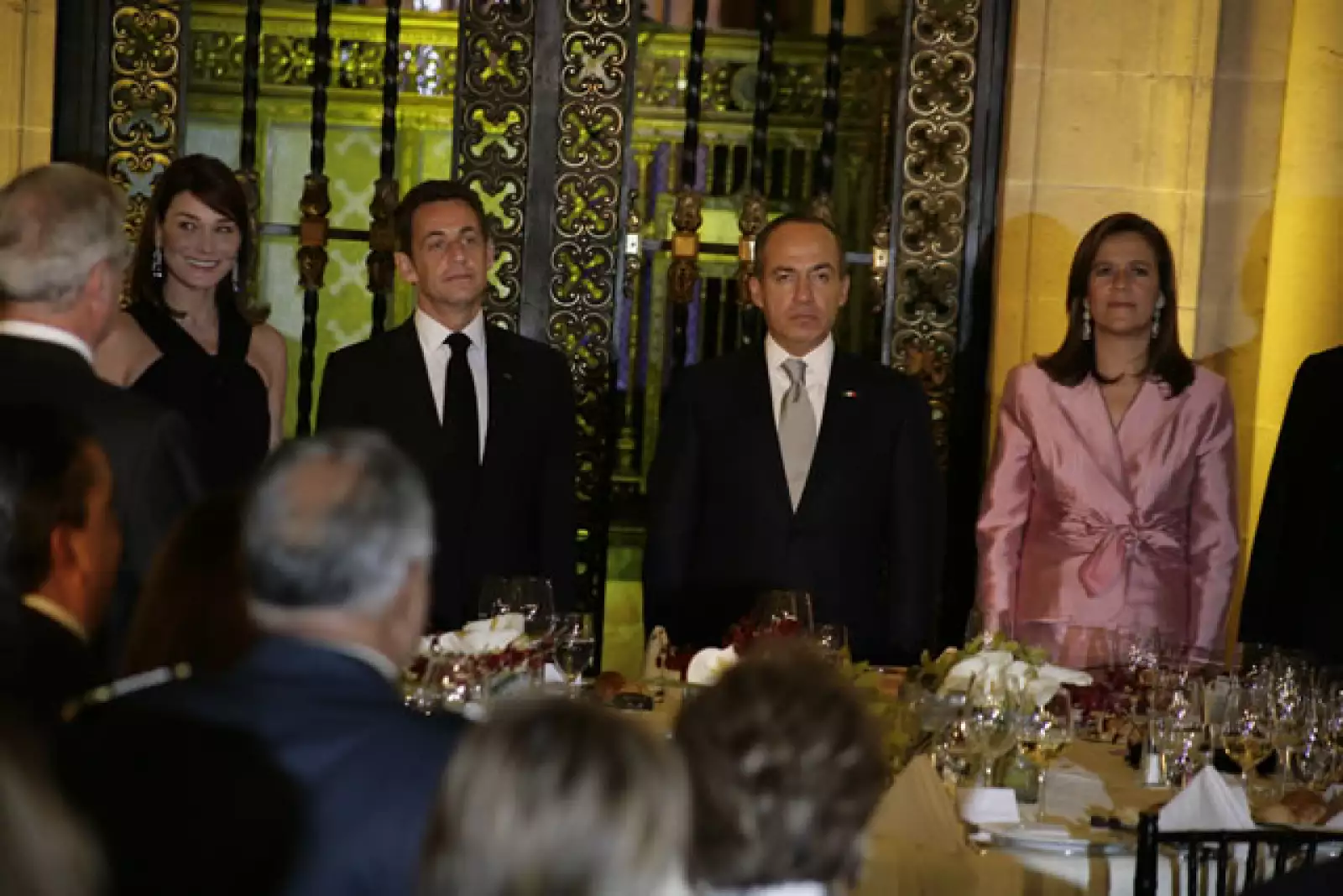 Cena Sarkozy en Palacio Nacional