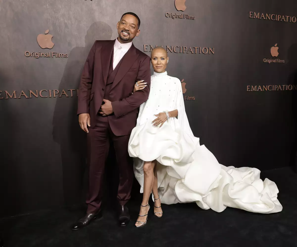 Will Smith y Jada Pinkett Smith en la alfombra roja.
