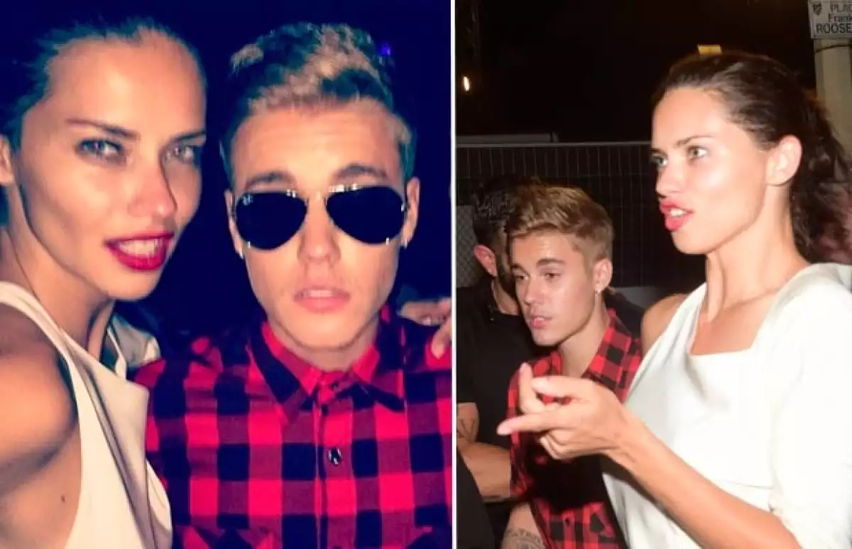 El astro pop fue captado saliendo del club nocturno a lado de Adriana Lima.