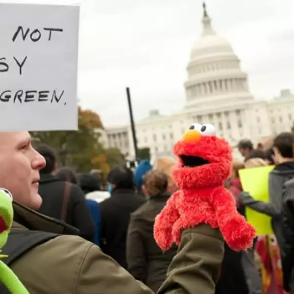 Los muppets marchan en Washington