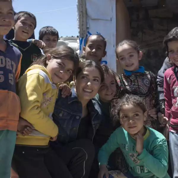 En todo momento, los niños fueron la prioridad de la mexicana.