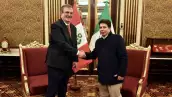 Mexico's Foreign Minister Marcelo Ebrard meets Peru's President Pedro Castillo in Lima