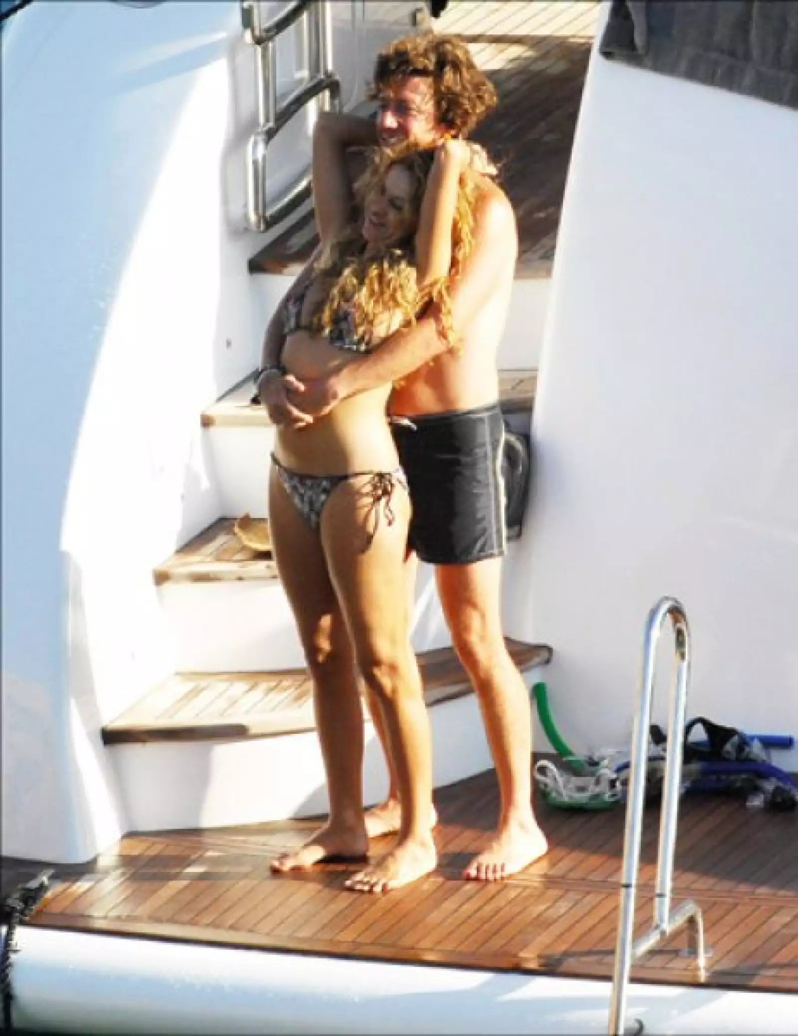 La pareja se vio feliz disfrutando del sol de Ibiza.