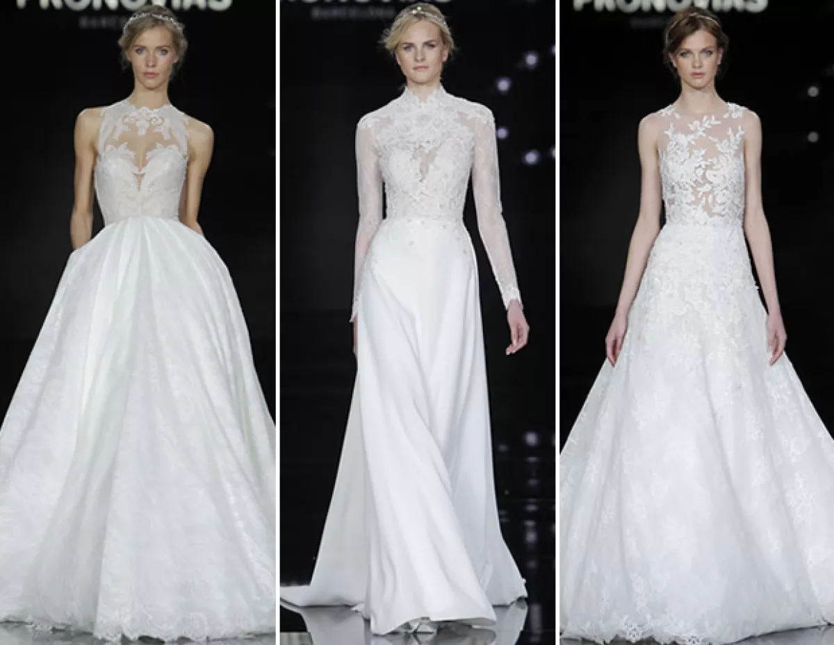 Los bodices de encaje y faldas en A fueron de las principales tendencias para 2017.