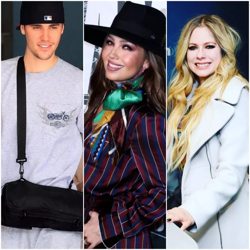 Justin Bieber, Thalía y AvrilLavigne