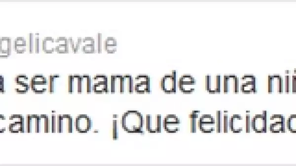 La actriz y cantante mexicana confirmó vía Twitter que tendrá una niña, noticia que le dio gran felicidad.