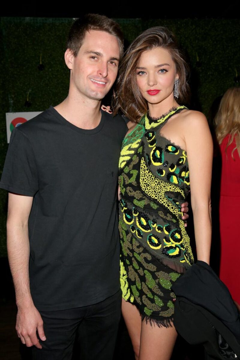 Miranda Kerr y Evan Spiegel llevan aproximadamente un año de relación.