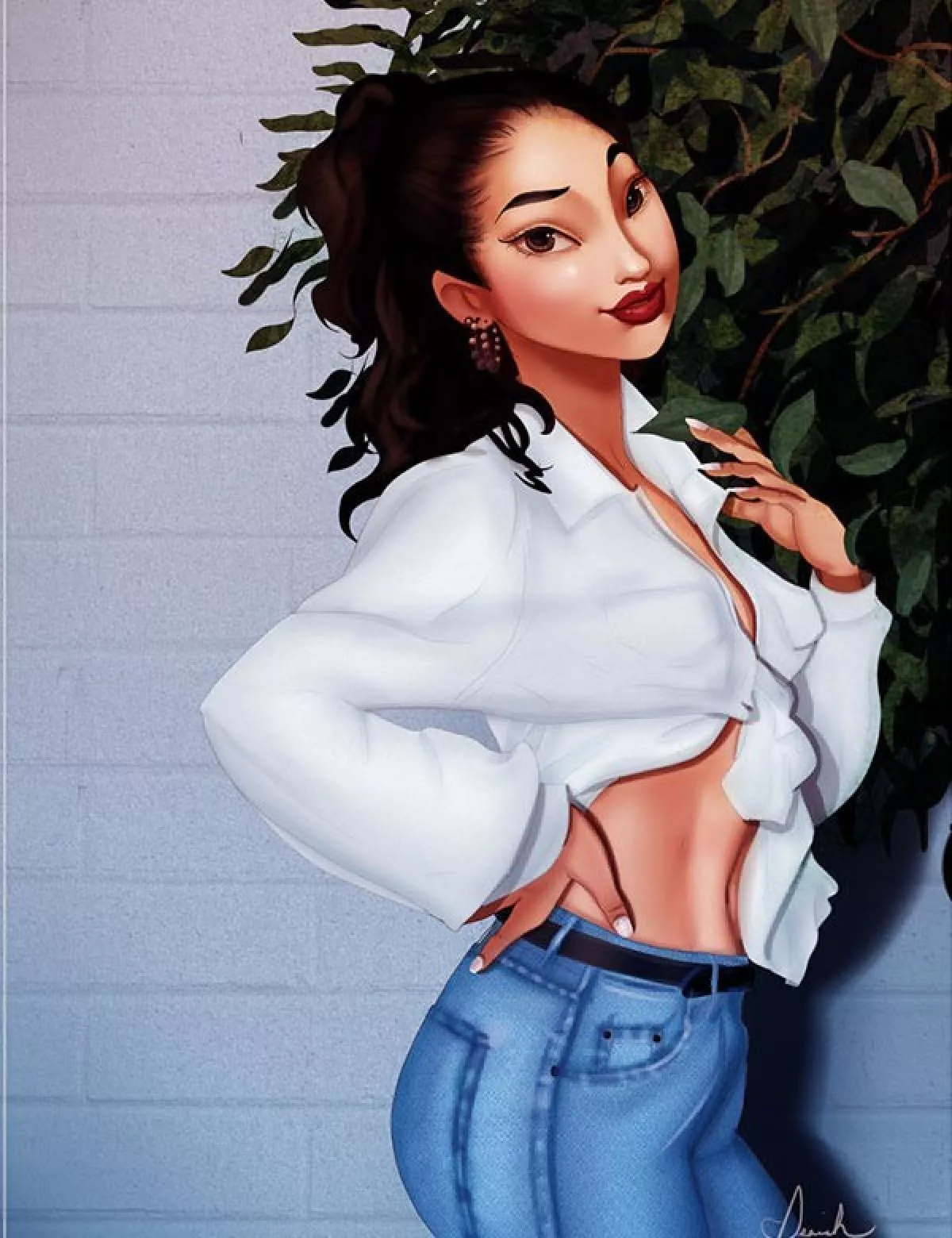 Mulán es totalmente otra vestida como Selena, se ve hermosa.