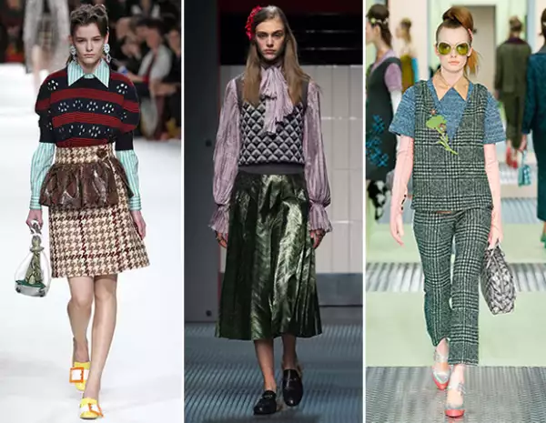 La tendencia Granny Chi se vio en Miu Miu, Gucci y Prada en las pasarelas FW15.