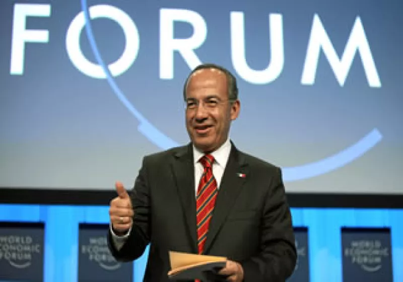 Calderón urgió en Davos a tomar acciones contra el calentamiento global. (Foto: Notimex)