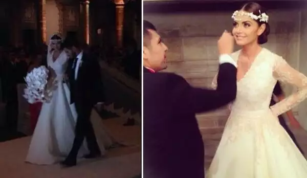 Marisol lució atractiva con un diseño de Benito Santos.