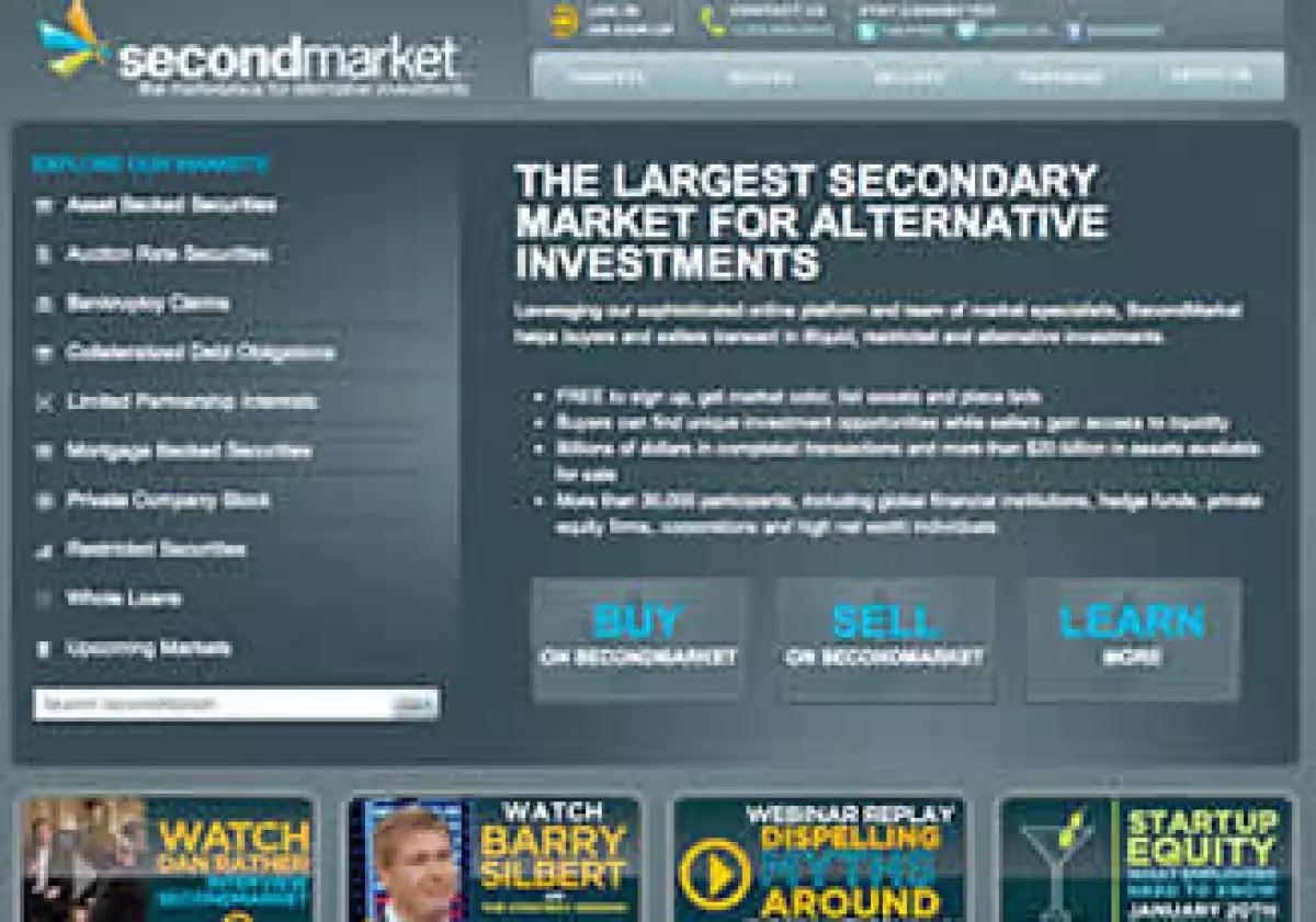 SecondMarket es el mayor corredor de acciones de importantes empresas web que no cotizan en Bolsa. (Foto: Cortesía Fortune)