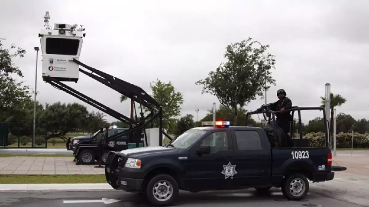 Elementos de la Policía Federal durante un operativo de vigilancia en Reynosa, Tamaulipas
