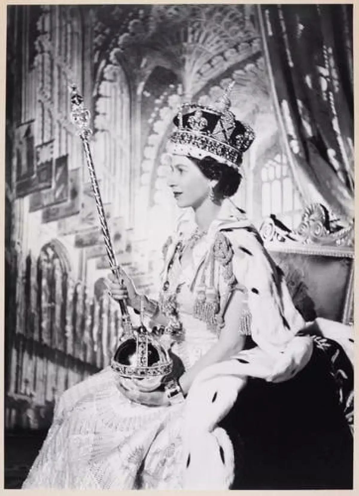 Retrato de la coronación de la reina Isabel II realizado por Cecil Beaton.