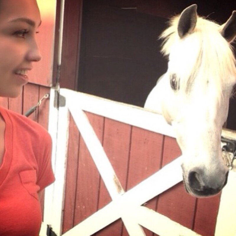 Thalía en la caballeriza.