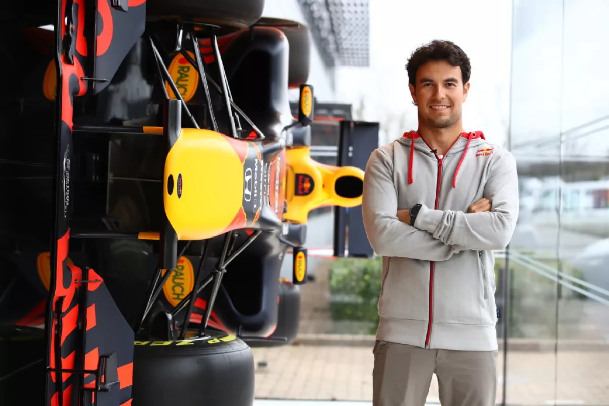 Sergio Perez Visits Red Bull Racing Factory