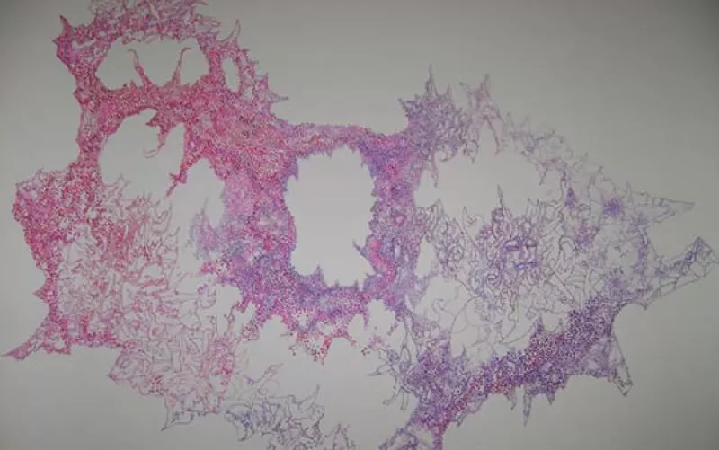 El artista mexicano Rodrigo Vega, presenta su arte abstracto en Galería KBK.